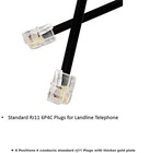 100 Feet Long Telephone Extension Cord Phone Cable Line Wire  With Standard