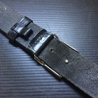 Vintage Premium Gap Classic Black Genuine Leather Belt Silver Buckle Made In Usa