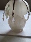 Milk Glass Scent Girl Lamp Vintage 1960s