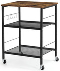 Liantral Rolling Cart  3-tier Utility Microwave Bar Coffee Cart Kitchen Stora   