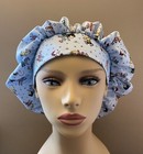 Christmas Peanuts Skating Bouffant Surgical Scrub Hat Women Made Peanuts Fabric