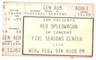 Vintage 1983 Reo Speedwagon Red Rider Concert Ticket Stub Cedar Rapids Ia