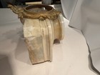 Antique French White Onyx Stone Art Nouveau Statue Clock Case Base