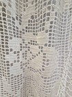  Antique Crochet Lace Curtain White Cotton Roses Vintage Edwardian Interior