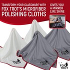 Fox Trot Large Microfiber 23 Inches X 20 Inches  4-pack  white   Gray 
