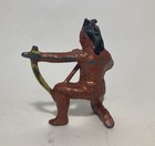 Antique Vintage Indian Native American Toy Figure Metal Broken
