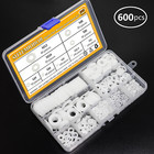 Nylon Flat Washer Assortment Set 600 Pieces  9 Sizes - M2 M2 5 M3 M4 M5 M6 M8 M1