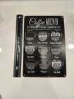 Coffee Menu Metal Tin Sign Home Decor  Kitchen  Espresso Java Bar 8  X 12  2h