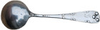Sterling Silver Durgin Scroll Master Salt Spoon 3 3 8  G Mono-1886