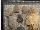 Lg Framed Collection Ohio Or Midwestern Native American Spearhead Arrowheads