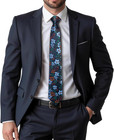 Mens Tie Set Solid Paisley Silk Striped Necktie For Men With Cufflinks