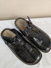 Women s  Kagen Nursing Black Slip Resistant Slip-on Croc Pattern  Clog Shoes