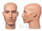 2pcs Male Fiberglass Mannequin Head Bust Wig Hat Jewelry Display  33h X2