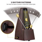 Lekato Mechanical Metronome Vintage Music Timer Copper Tempo Piano Guitar Black