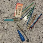 Lot Of Knitting Needles Crochet Hooks Stitch Holders Thread  sewing  tools