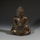 Buddha Bronze Statue     Kamakura Daibutsu Amida Figure  Approx  50 Years Old