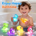 Light Up Bath Toys For Kids Ages 1-3  Dinosaurs Water-activated Toys  Bathtub To