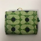 Orla Kiely Hanging Travel Toiletry Bag Floral Print Green White