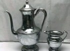 Vintage Cromwell Silver-plated 2-piece Tea coffee Creamer Chromium Tea Set