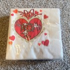 Vintage Paper Napkins Lot Ambassador Valentine Heart Beach Floral 36ct Sealed