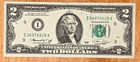 1976   2 Two Dollar Bill  Ia Bloke Mpls Conventual Print Fancy Serial Number