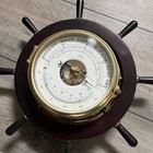 Vintage Schatz Barometer Thermometer Ship Wheel Mcm Made In Germany Untested