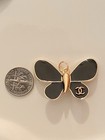 Chanel Butterfly Zipper Pull Button Charm
