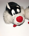 Vintage 1980s Warner Bros  Looney Tunes Sylvester The Cat Stuffed Plush Slippers