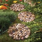 Garden Stepping Stones Outdoor Round River Stone Decorative Nature River Rocks 