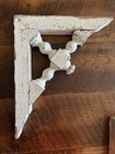 Vintage Pair Wooden Corbels Architectural Chippy Paint Shabby Distressed Signed
