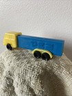 Rare Vintage No Feet Truck Pez Dispenser Pat 3 9 Made In Austria Yellow Cab blue