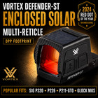 Vortex Defender-st Enclosed Solar 3 Moa Multi-reticle Red Dot Dpp Dfst-mrd3-e