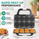 8 Mini Waffle Maker  Premium Non-stick Cooking Plates  Fast Even Heating Electri