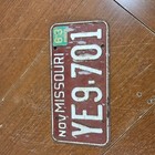 1963 Missouri Expired License Plate Ye9-701 Man Cave Bar