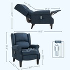 Relaxing Fabric Heated Massage Chair Vibrating Recliner Sofa With Remote Control