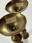 Vintage Pair Of 2 Deco Style Brass Candlestick Holders 5 75    Tall  India