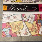 4 Vtg  Vogart Iron On Repeat Transfer Patterns Floral His Hers Pillowcase Towels