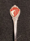 Oklahoma State Collector Spoon 3 5  Souvenir Indian Head Native American Red