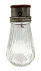 Vintage Nut Hand Grinder chopper W glass Jar Metal Screw On Lid Ornate Glass