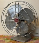 1950s Vtg Ge General Electric Oscillating Desk Mount Fan Gray Metal Tested Works