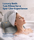 Everlasting Comfort Luxury Bath Pillow For Tub     Quick-dry 4d Mesh     Gray   Head