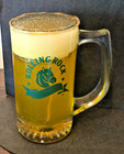 Vintage Rolling Rock Beer Candle Glass Mug Stein With Horse Head