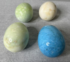 Lot Of Four Vintage Stone Eggs Heavy Various Colors Lot A