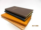 Address Book Personal Pocket Size 3x6  Soft Leather Cover Graphic Image Saffron