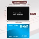 0 8mm Stainless Steel Metal Business Cards  50 Pack Mirror Name Card  Black