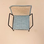 1950 s Vintage Metal Doll House Furniture Black Metal Arm Chair