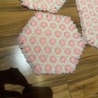Vintage Set Of Three Light Pink Hand Loomed Doilies Or Trivets