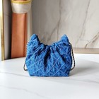 Tory Burch Mini Blue Denim Pouch Chain Bag