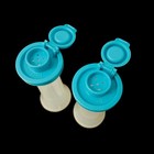 Vintage Tupperware Hourglass Salt   Pepper Shakers Small Teal Blue Clear 831 Set