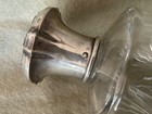 Antique 1927 Moravian Spring Czech Republic 800 Silver Luha  ovice Crystal Bottle